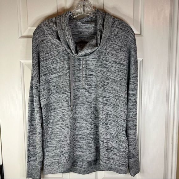 Athleta Women’s Size Small Blissful Cowl Neck Pull Over Sweatshirt Grey - Picture 2 of 5